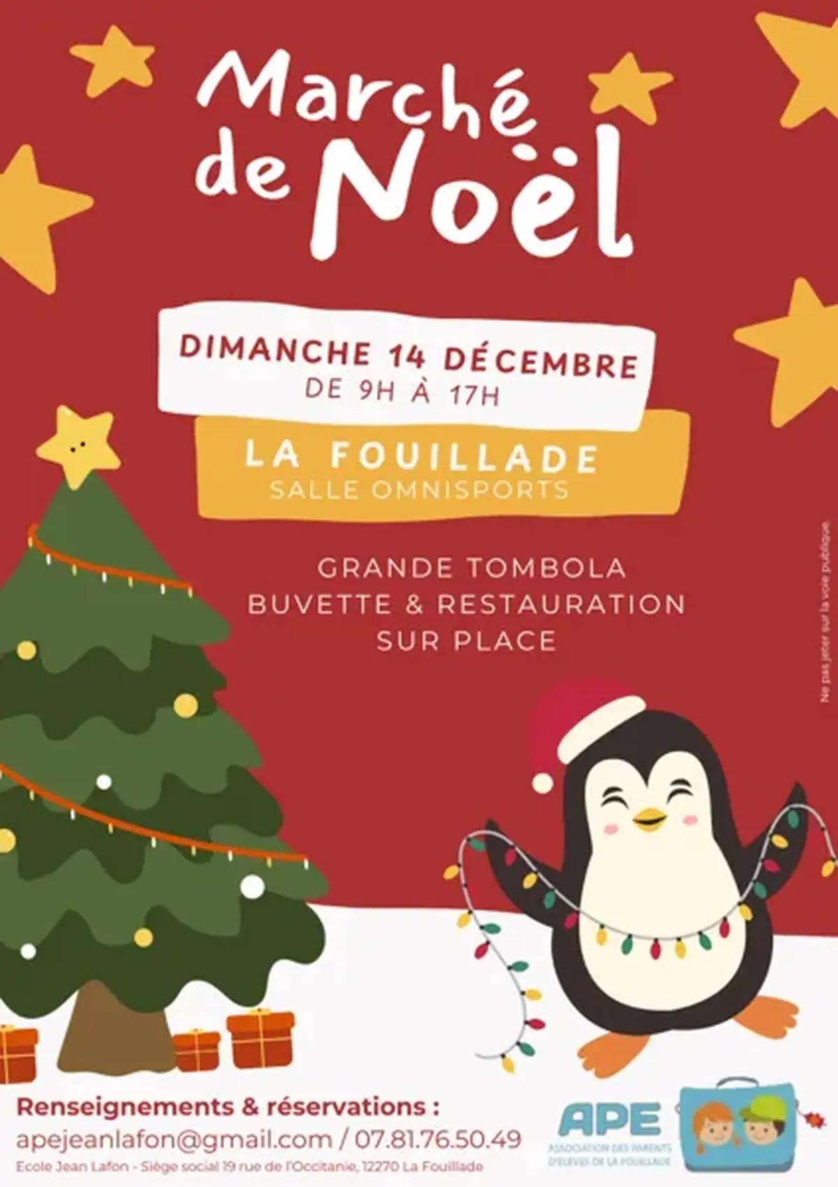 Marché de Noël de l'APE de la Fouillade