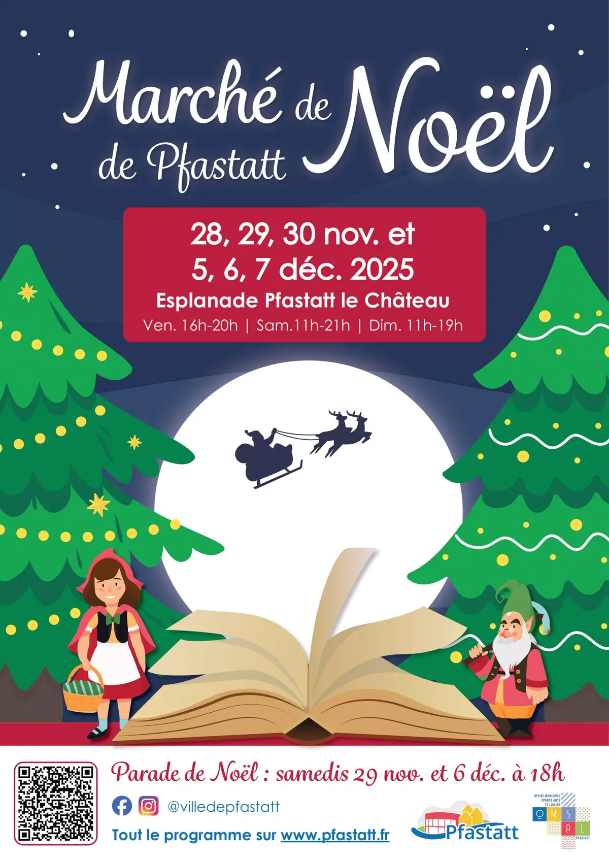 Affiche du marché de Noël de Pfastatt 2025