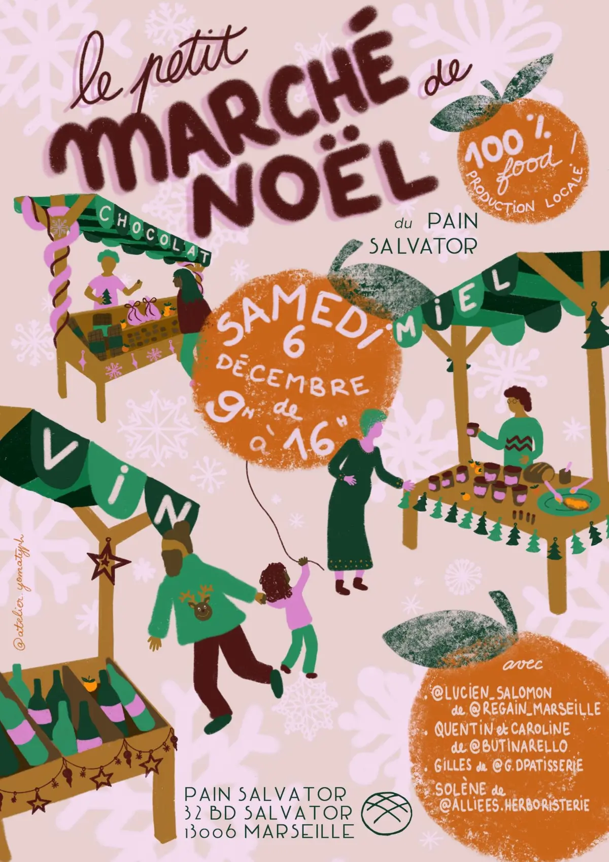 Marché de noël de producteurs locaux