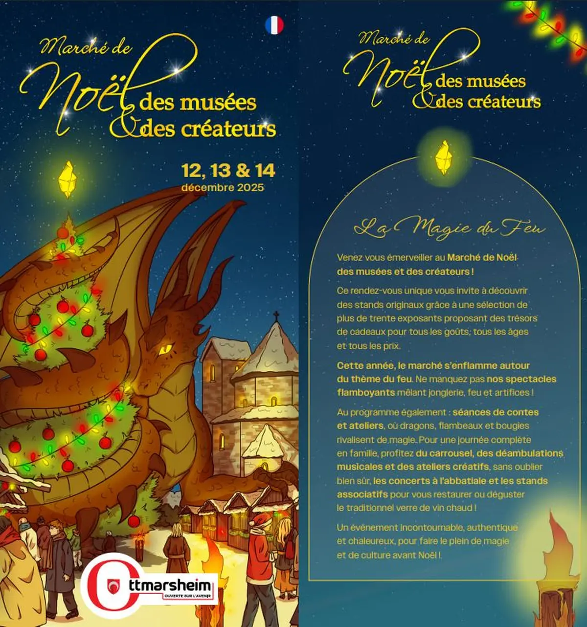 L'affiche du Marché de Noël d'Ottmarsheim 2025