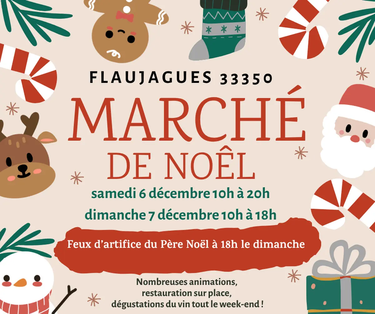 Marché de Noël et Feu D'artifice du Père Noël