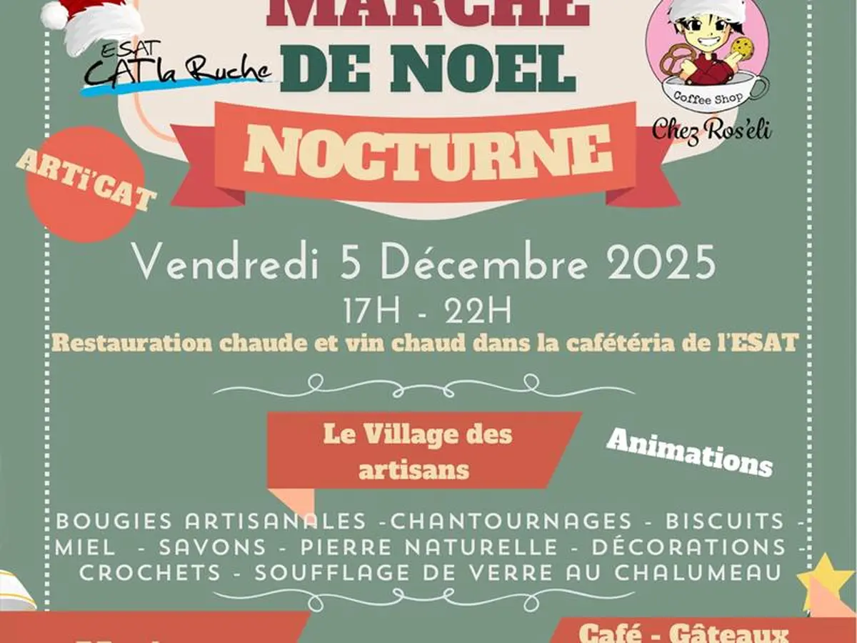 Marché de Noël nocturne à l'ESAT La Ruche