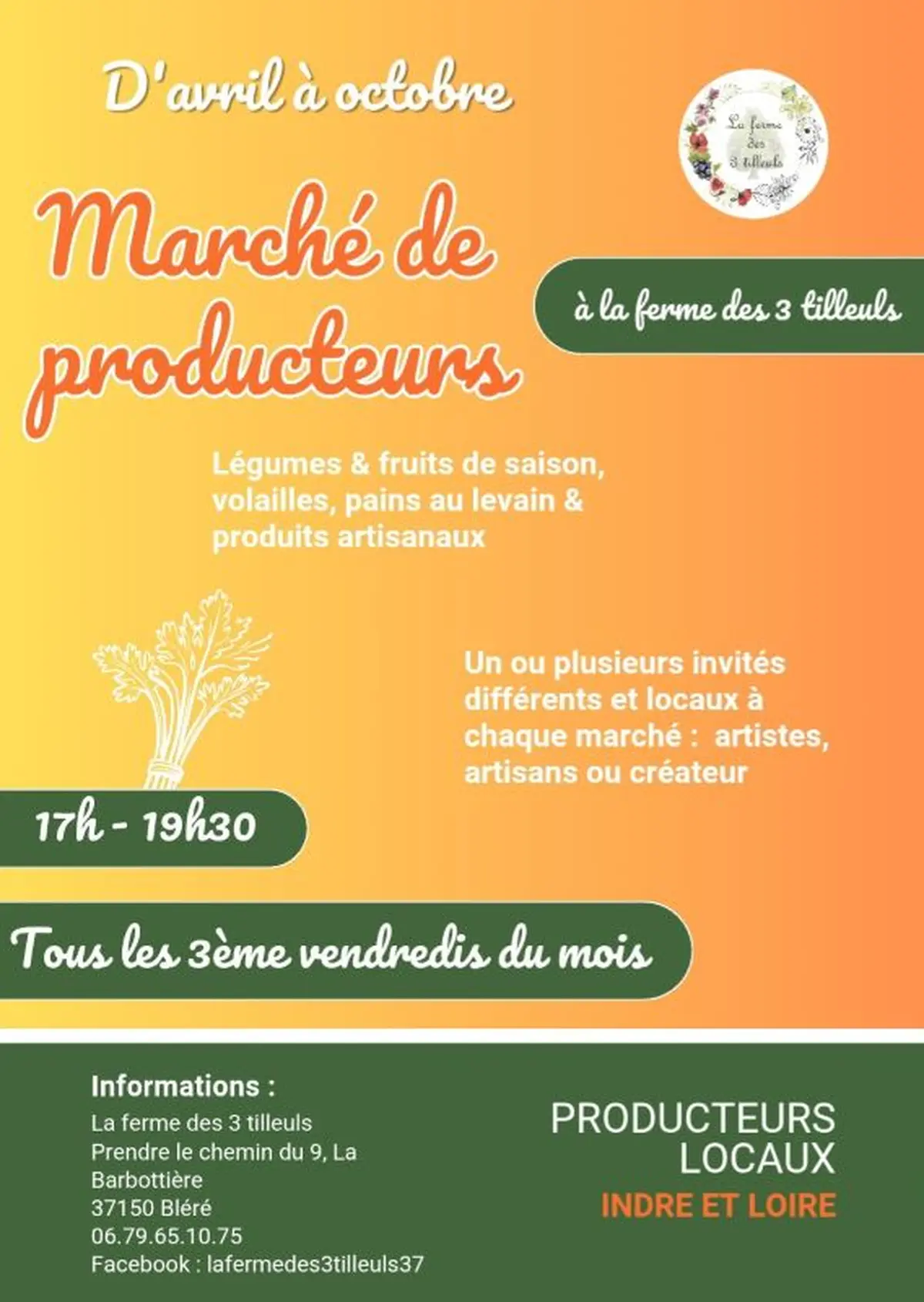 Marché de poducteurs à la Ferme des 3 Tilleuls