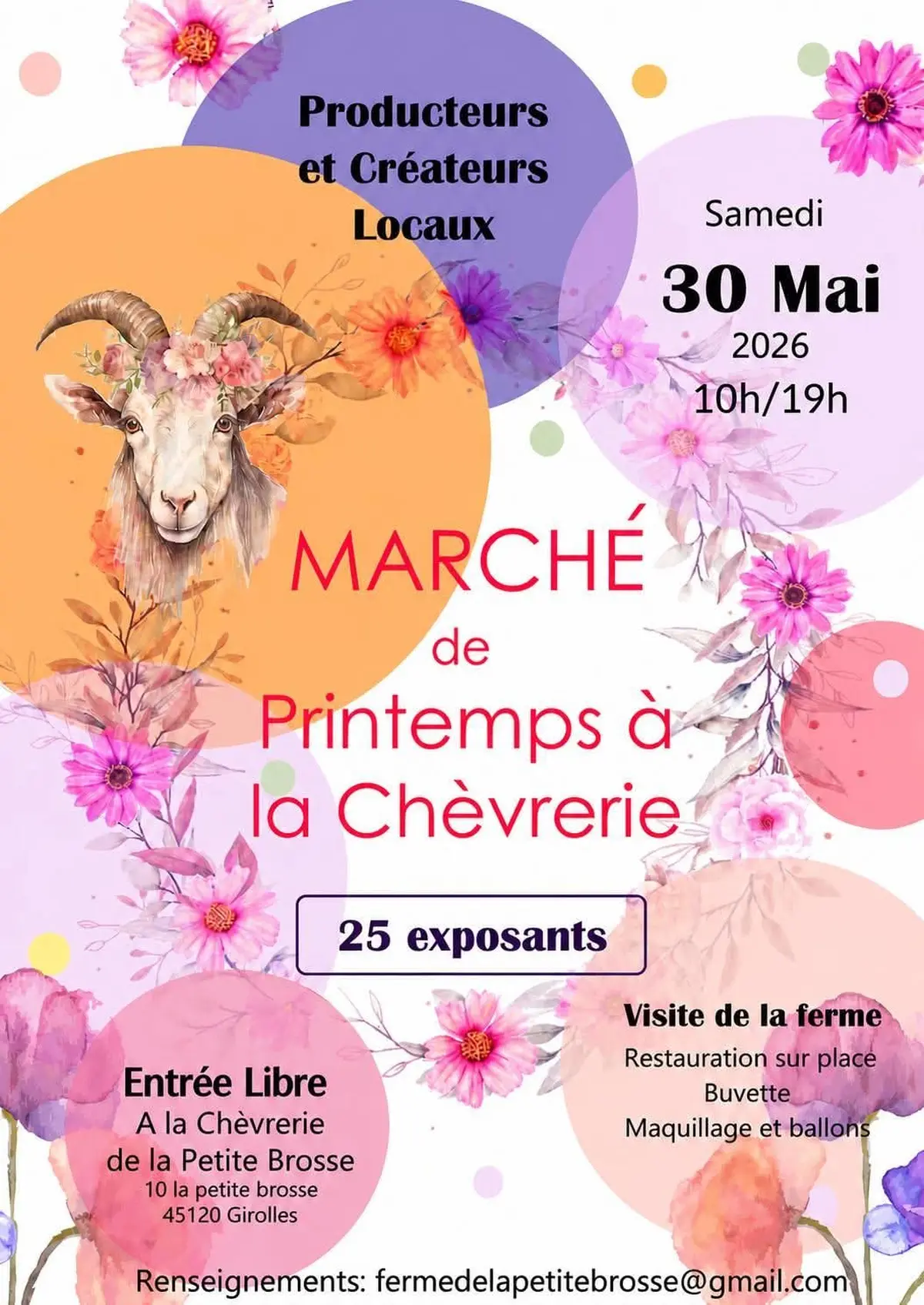 Marché de printemps à La Chèvrerie