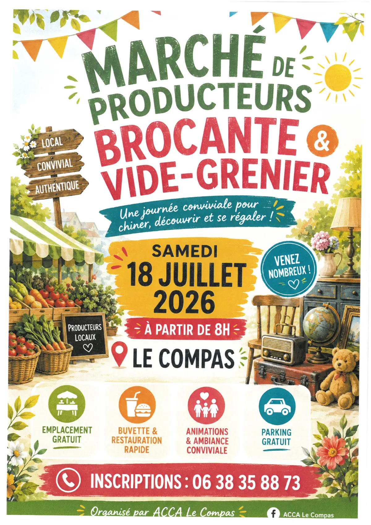 Marché de producteurs, brocante et vide-greniers