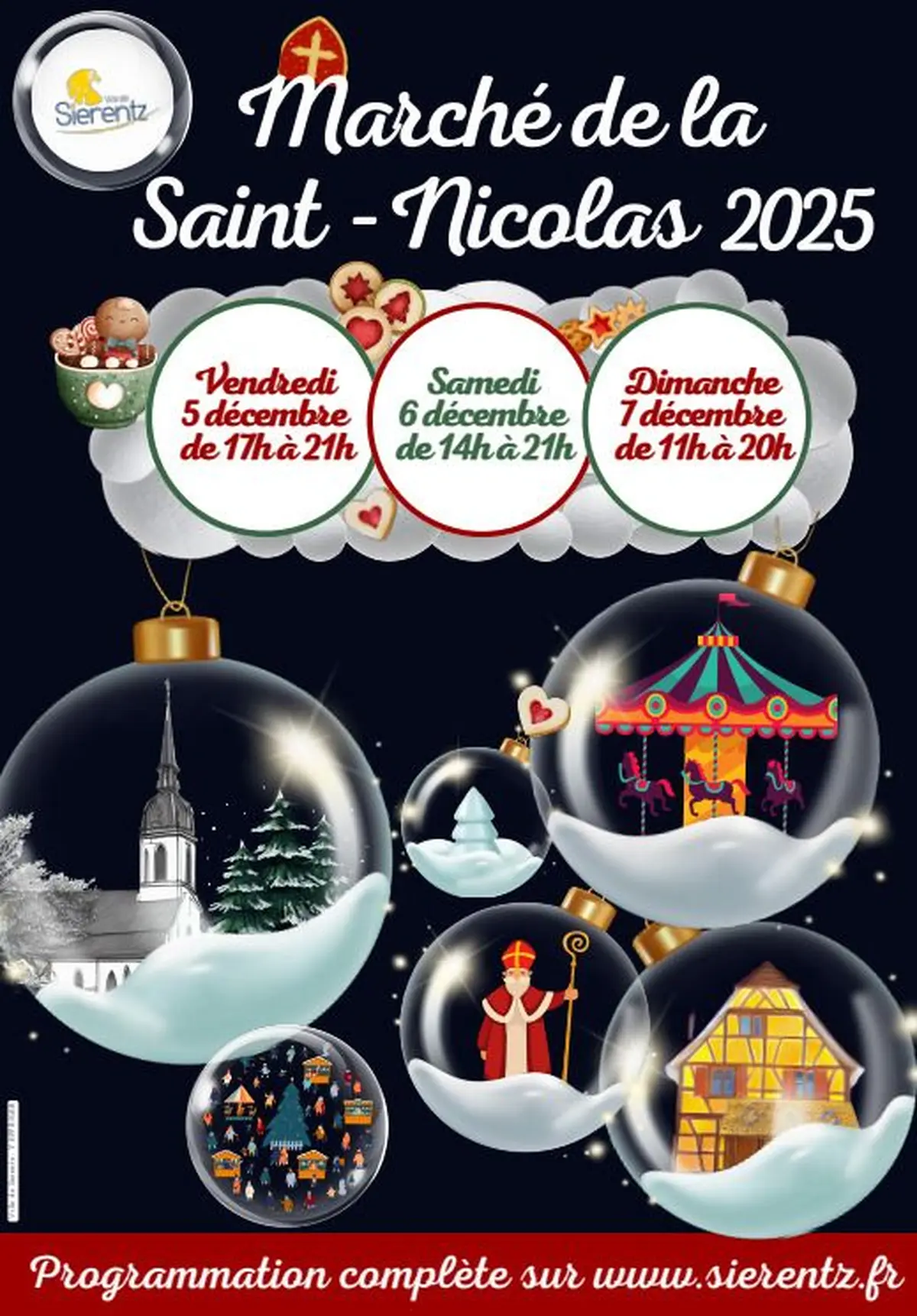 L'affiche du marché de la Saint-Nicolas à Sierentz 2025