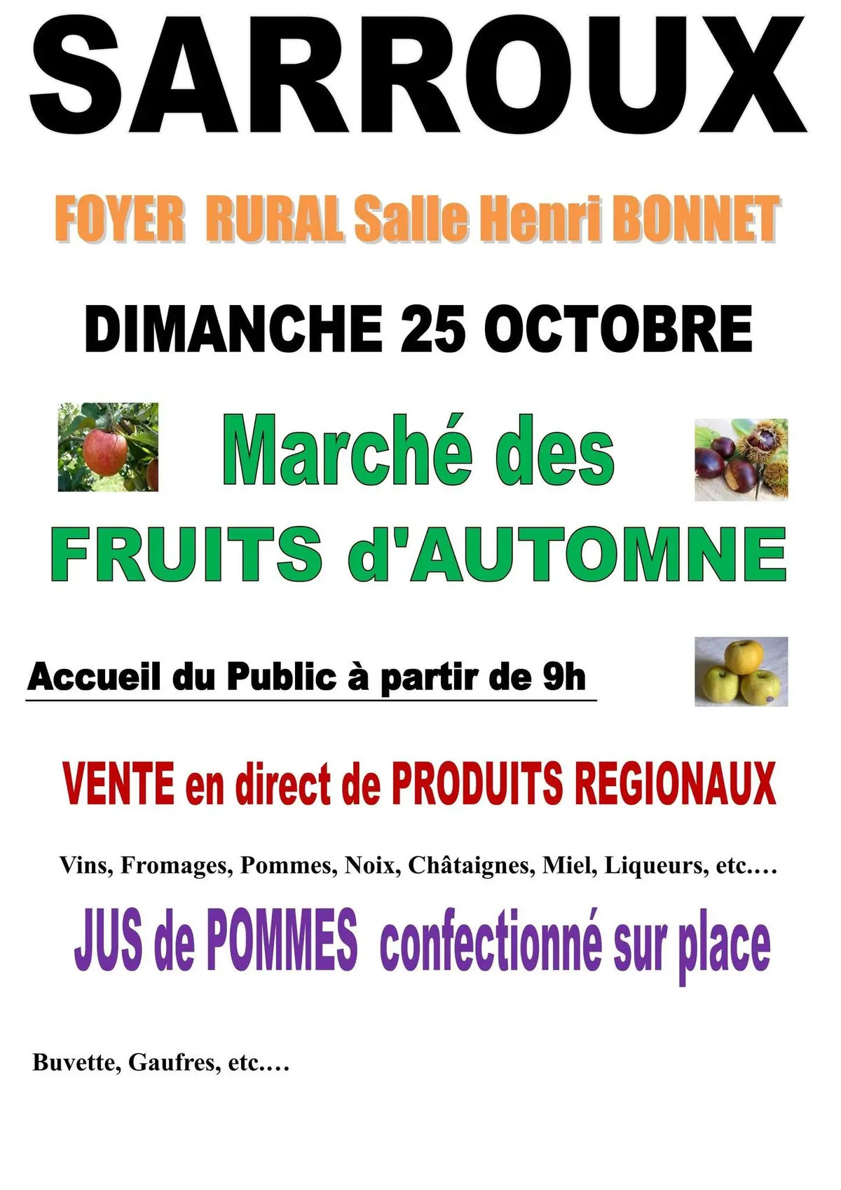 Marché des fruits d'automne
