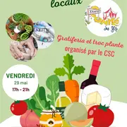 Marché des producteurs et artisans locaux, gratiferia et troc plante.