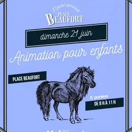 Marché dominical Le Corrézium : animation poneys