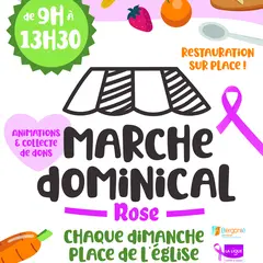 Marché dominical rose