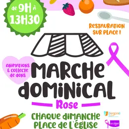 Marché dominical rose