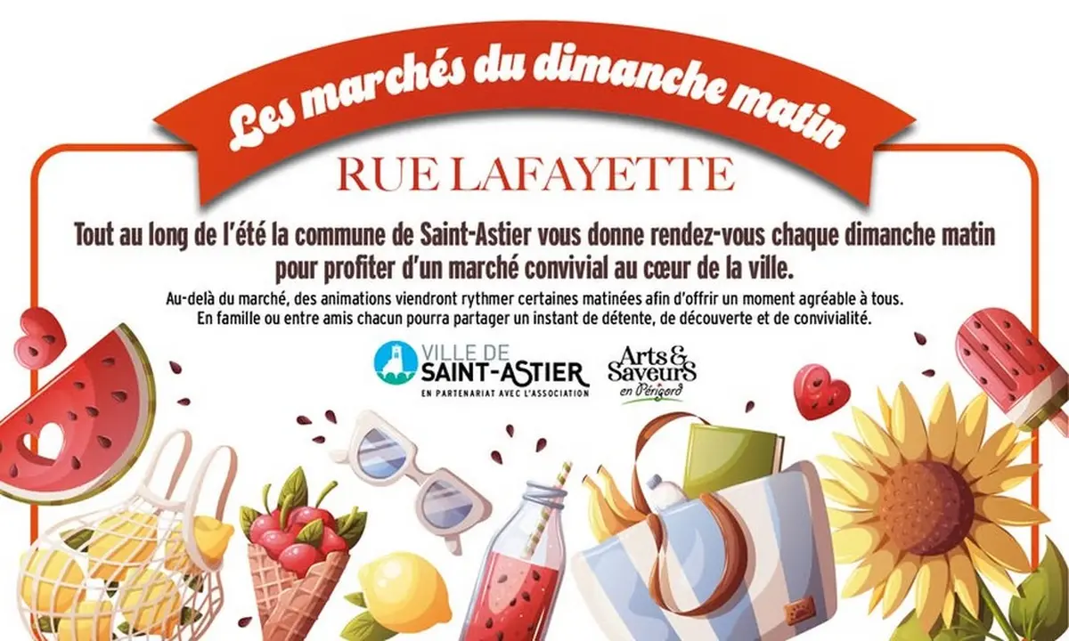 Marché du dimanche à Saint-Astier