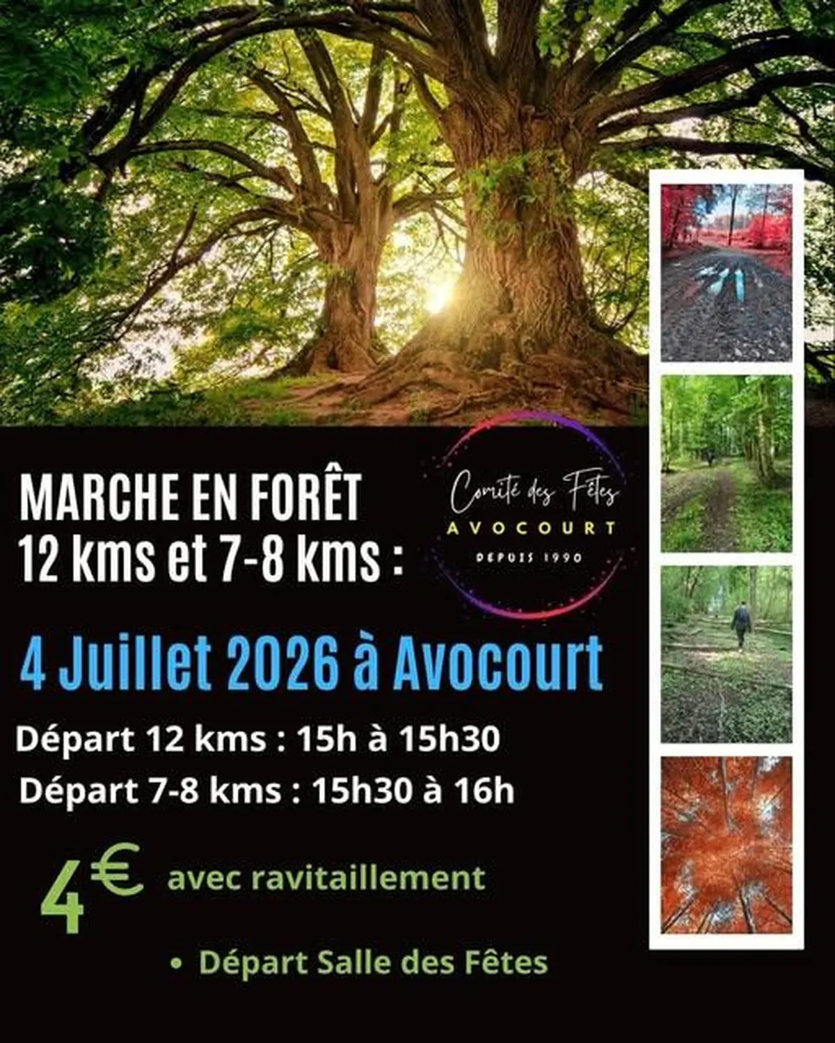 Marche en forêt à Avocourt