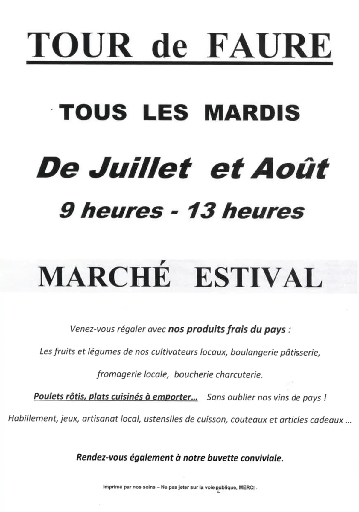 Marché Estival à Tour-de-Faure