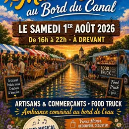 Marché estival au bord du canal