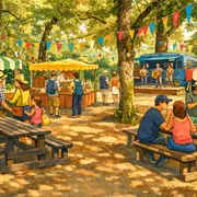 Marché Estival - Sidiailles - Bleu Charette