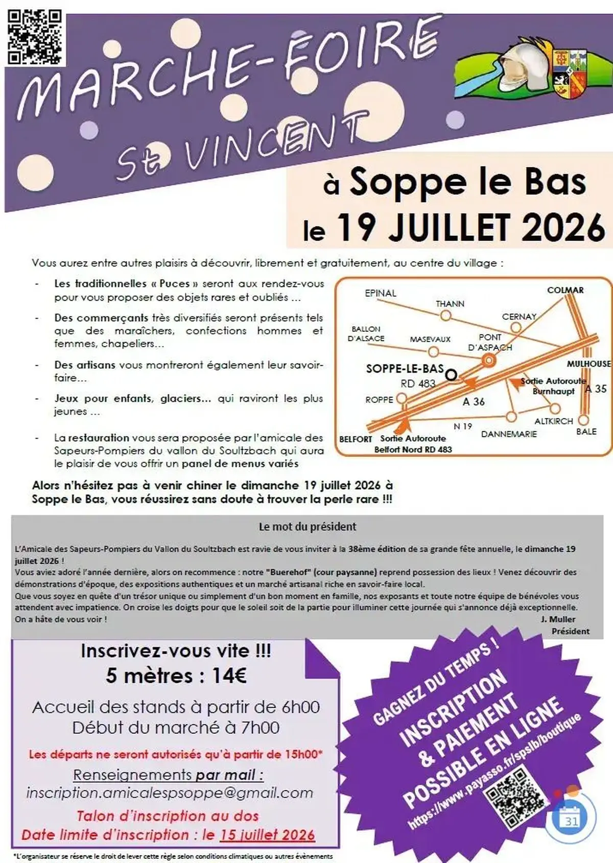 Marché-foire Saint-Vincent et vide-grenier à Soppe-le-Bas
