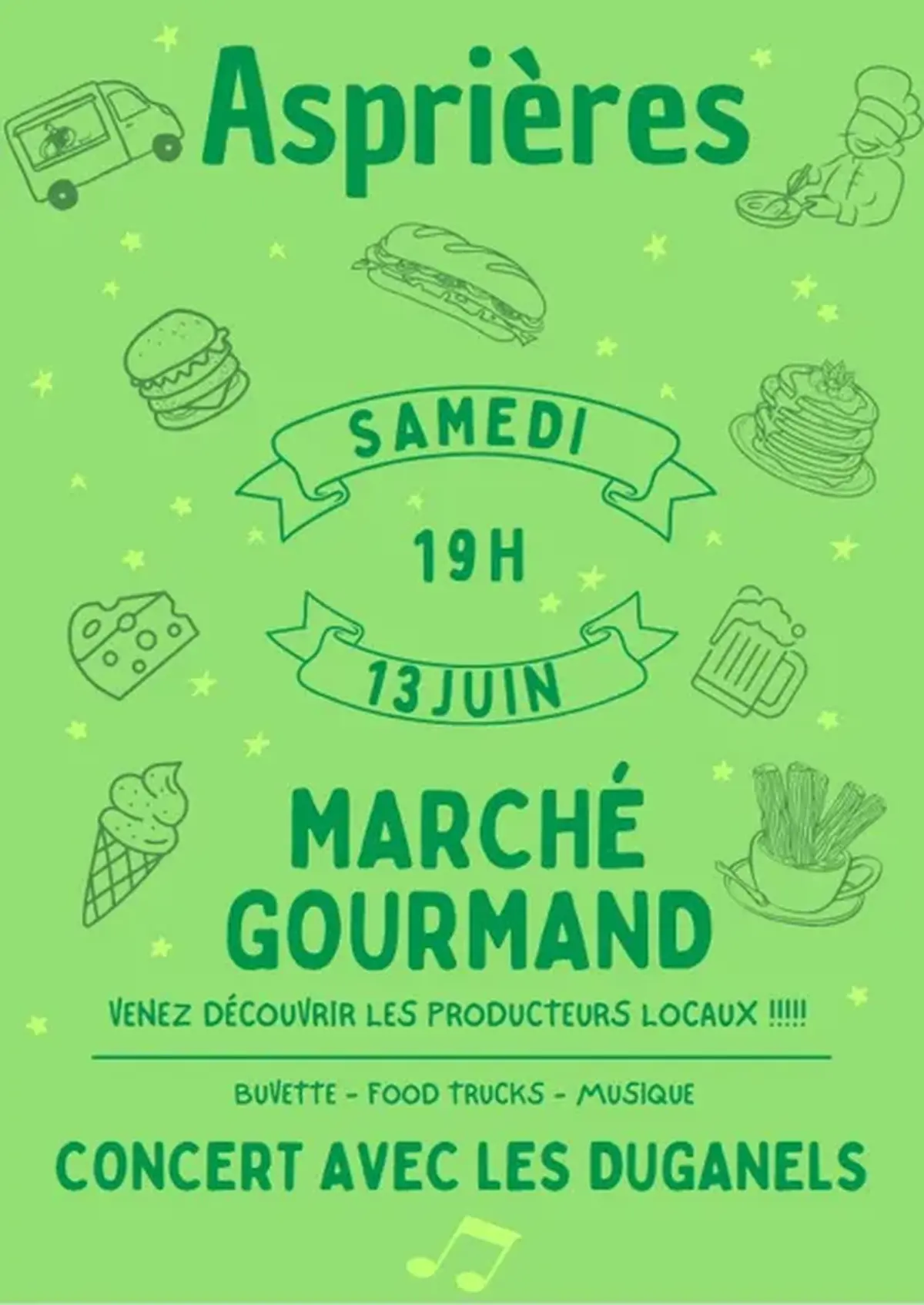 Marché  gourmand à Asprières
