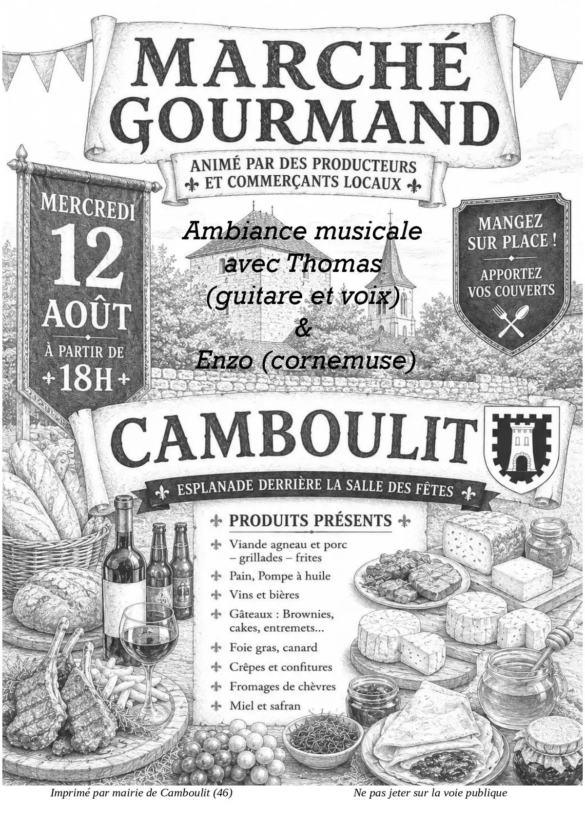 Marché gourmand à Camboulit