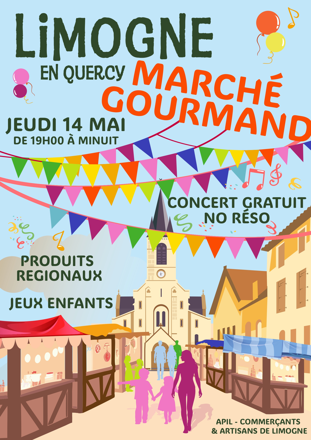 Marché gourmand à Limogne