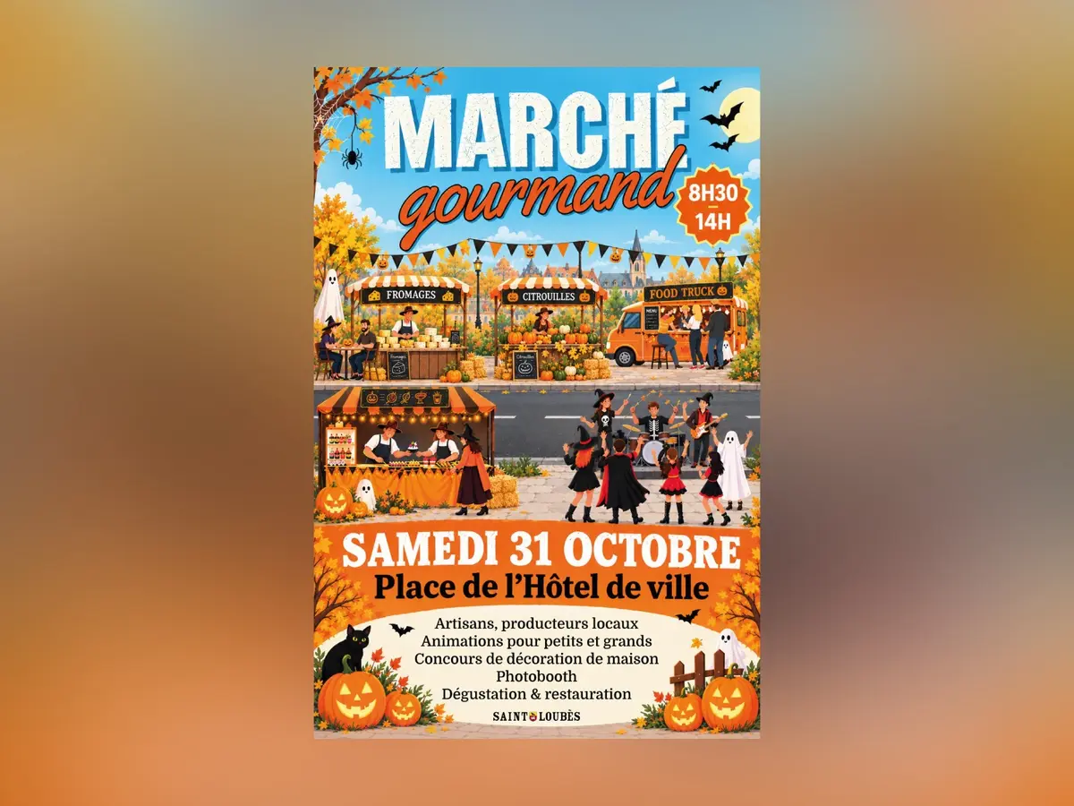 Marché gourmand de Saint-Loubès à l'occasion d'Halloween