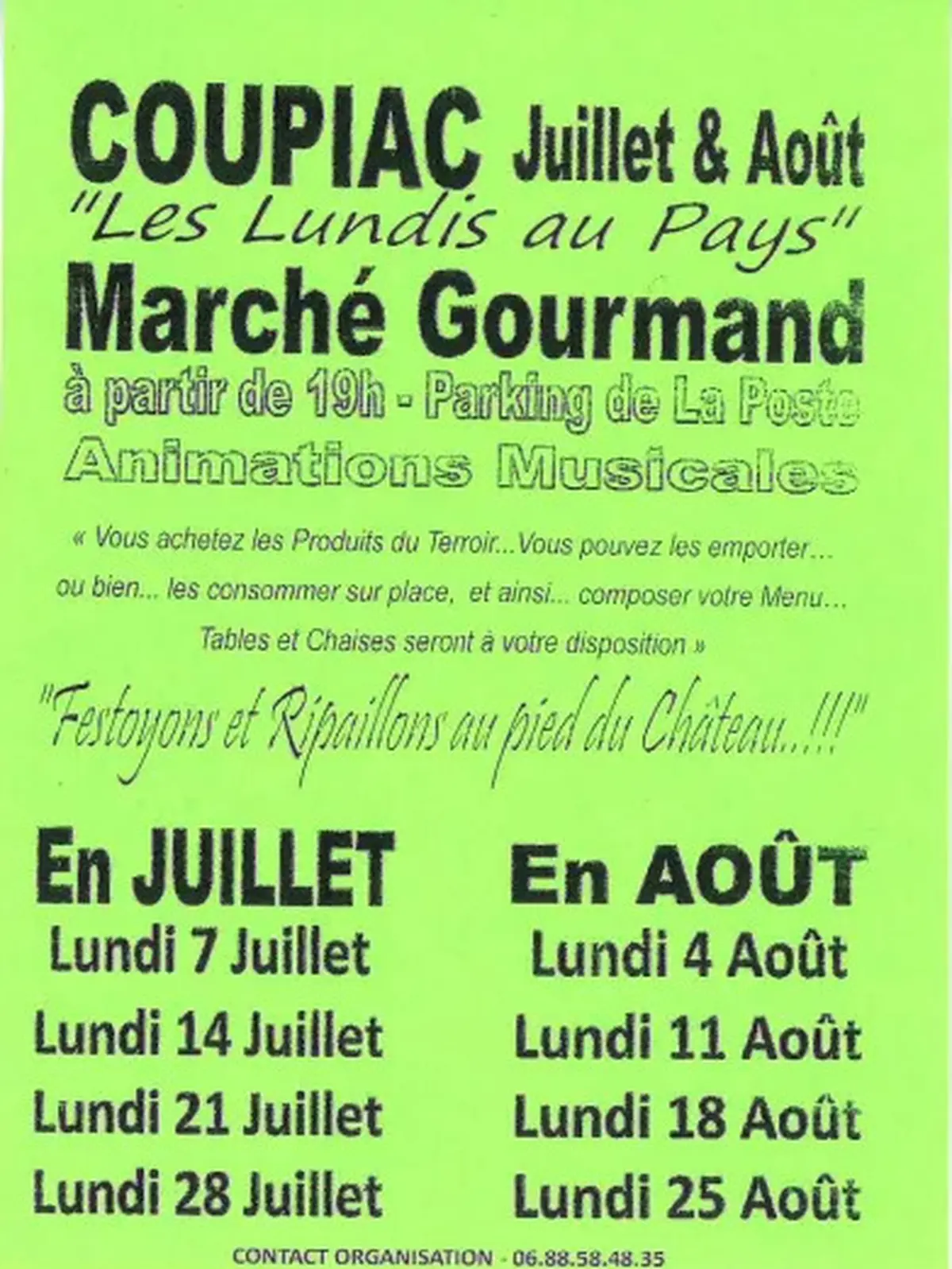 Marché gourmand en nocturne: Les lundis au pays