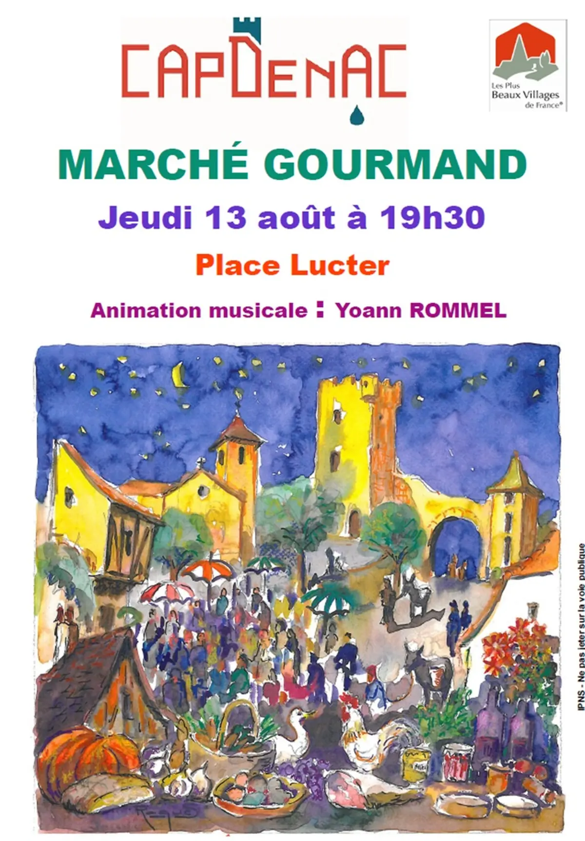 Marché gourmand  nocturne à Capdenac le Haut