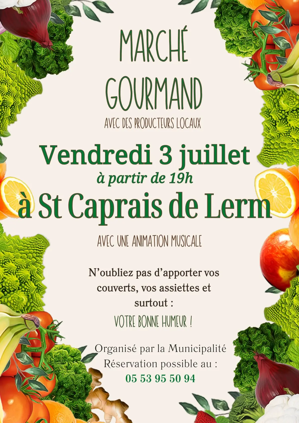 Marché Gourmand St Caprais De Lerm