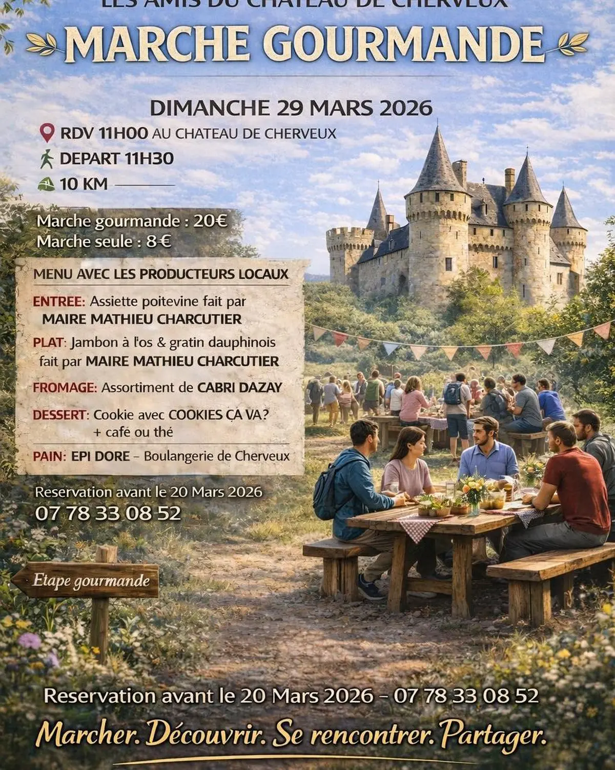 Marche gourmande au Château de Cherveux