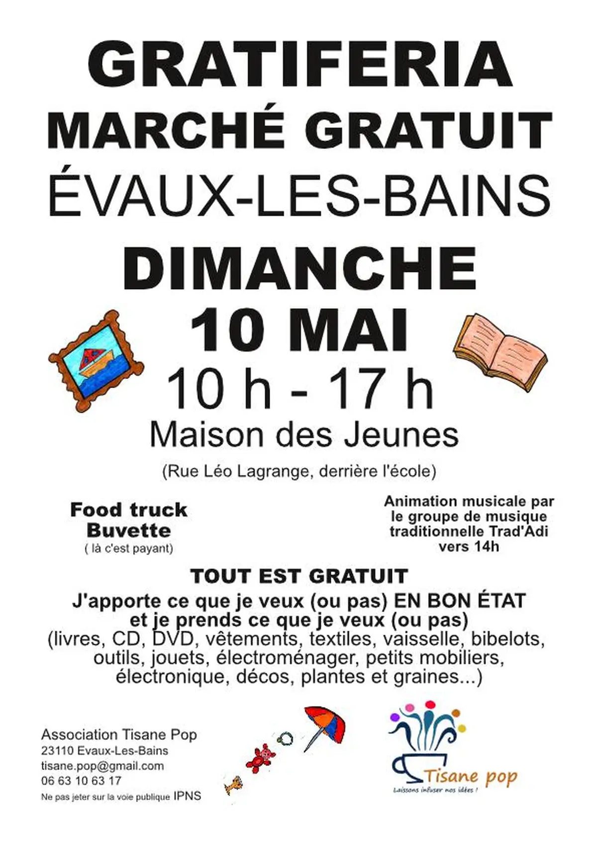 Marché gratuit gratiféria de printemps
