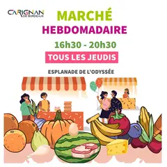 Marché hebdomadaire du jeudi soir à Carignan-de-Bordeaux