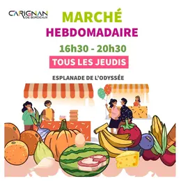 Marché hebdomadaire du jeudi soir à Carignan-de-Bordeaux