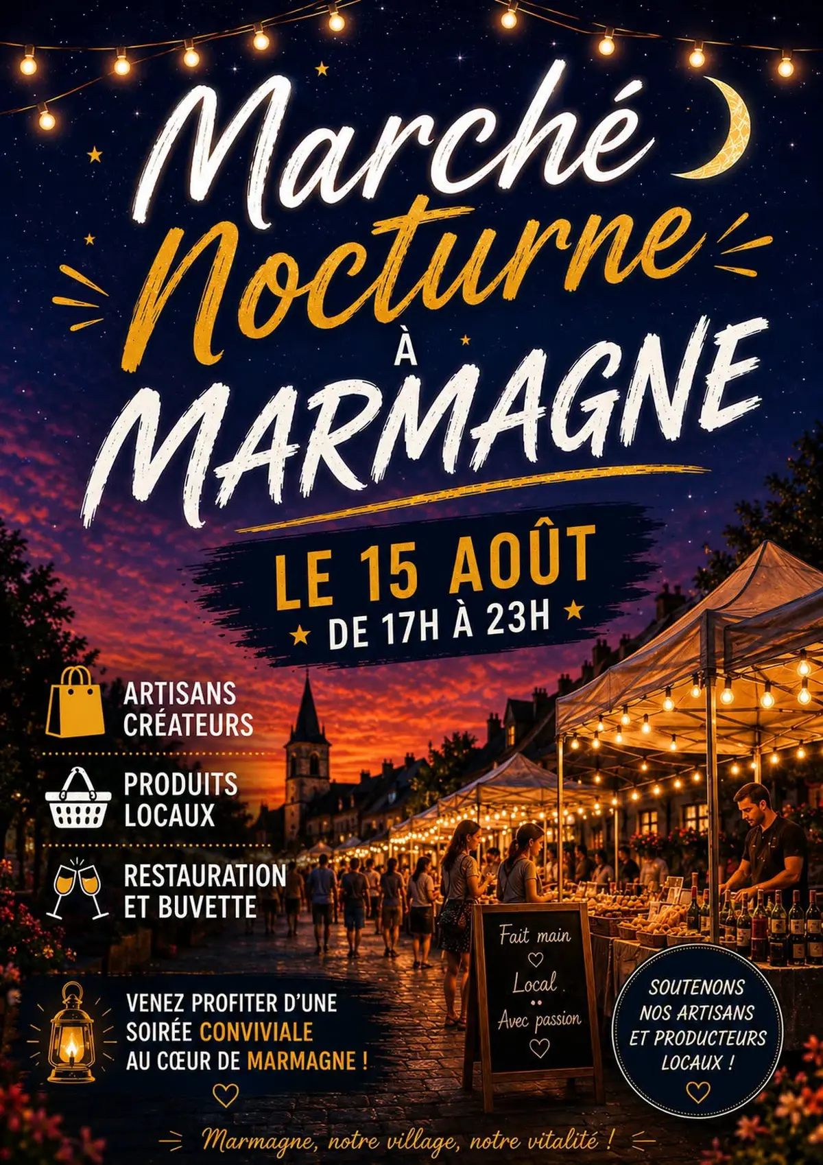 Marché Nocturne à Marmagne