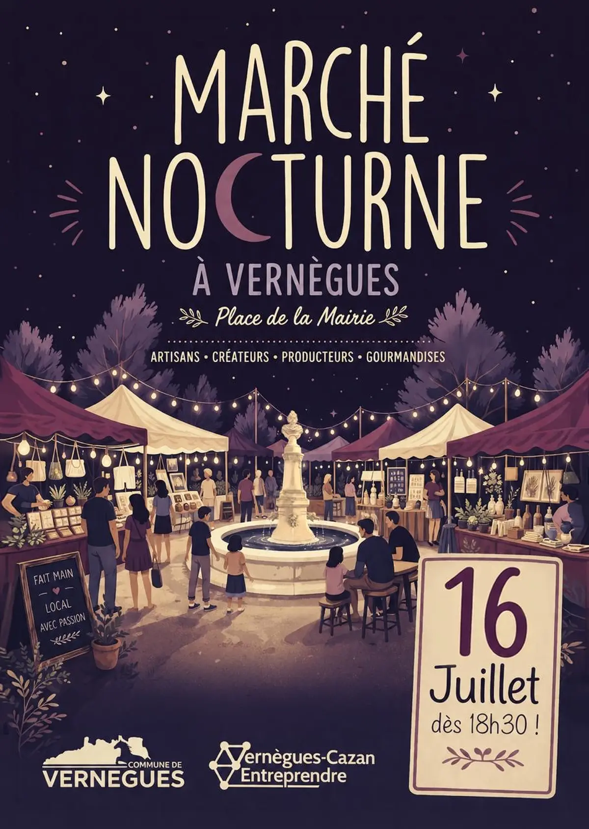 Marché nocturne à Vernègues
