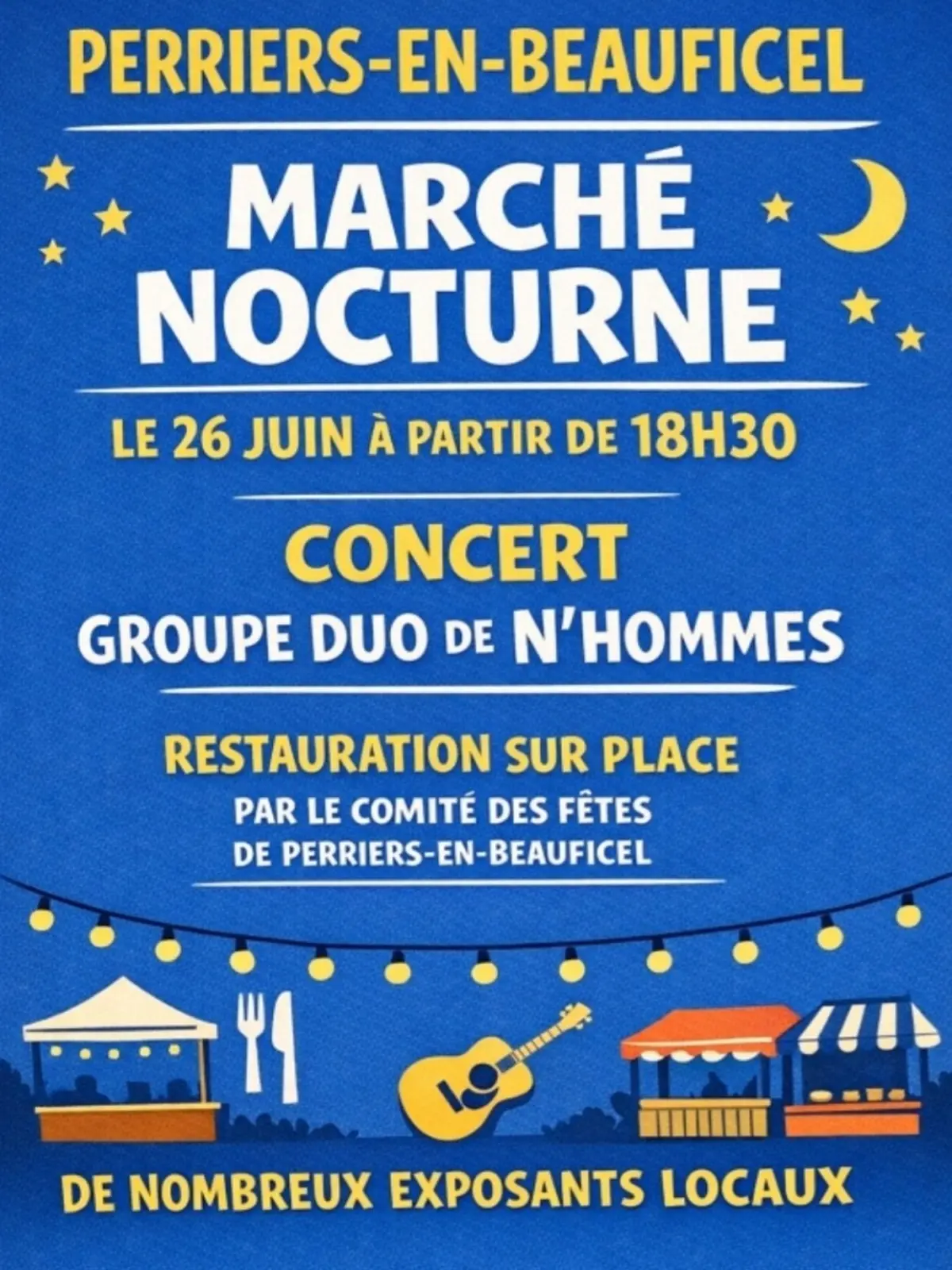 Marché nocturne et concert