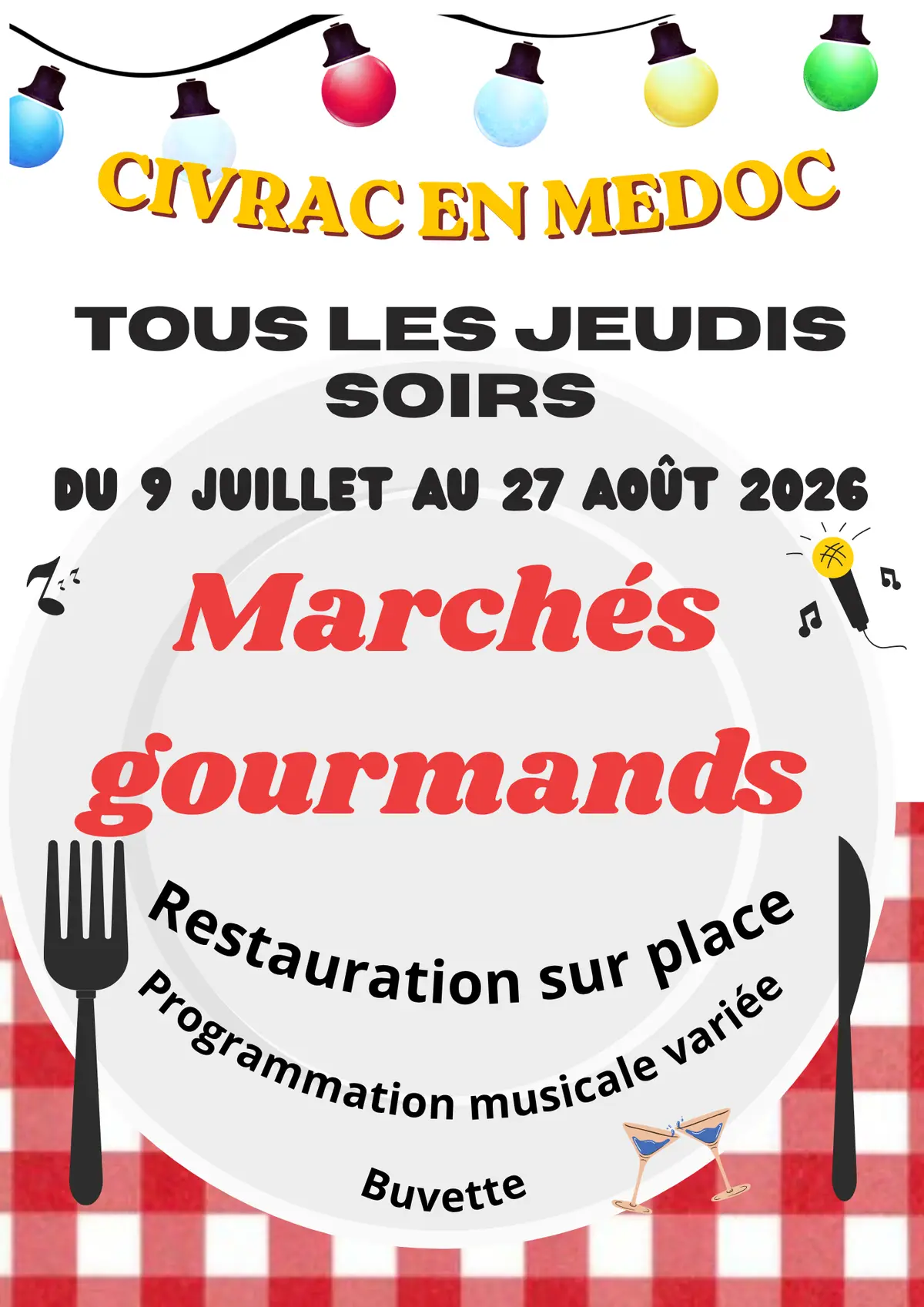 Marché nocturne et gourmand à Civrac-en-Médoc
