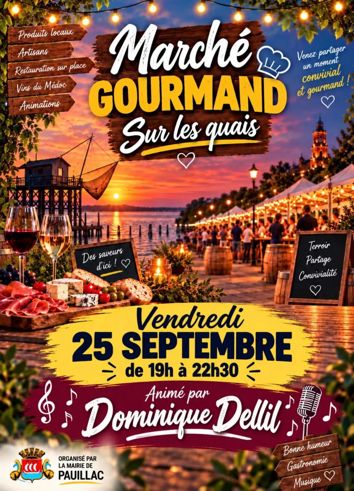 Marché nocturne et gourmand à Pauillac