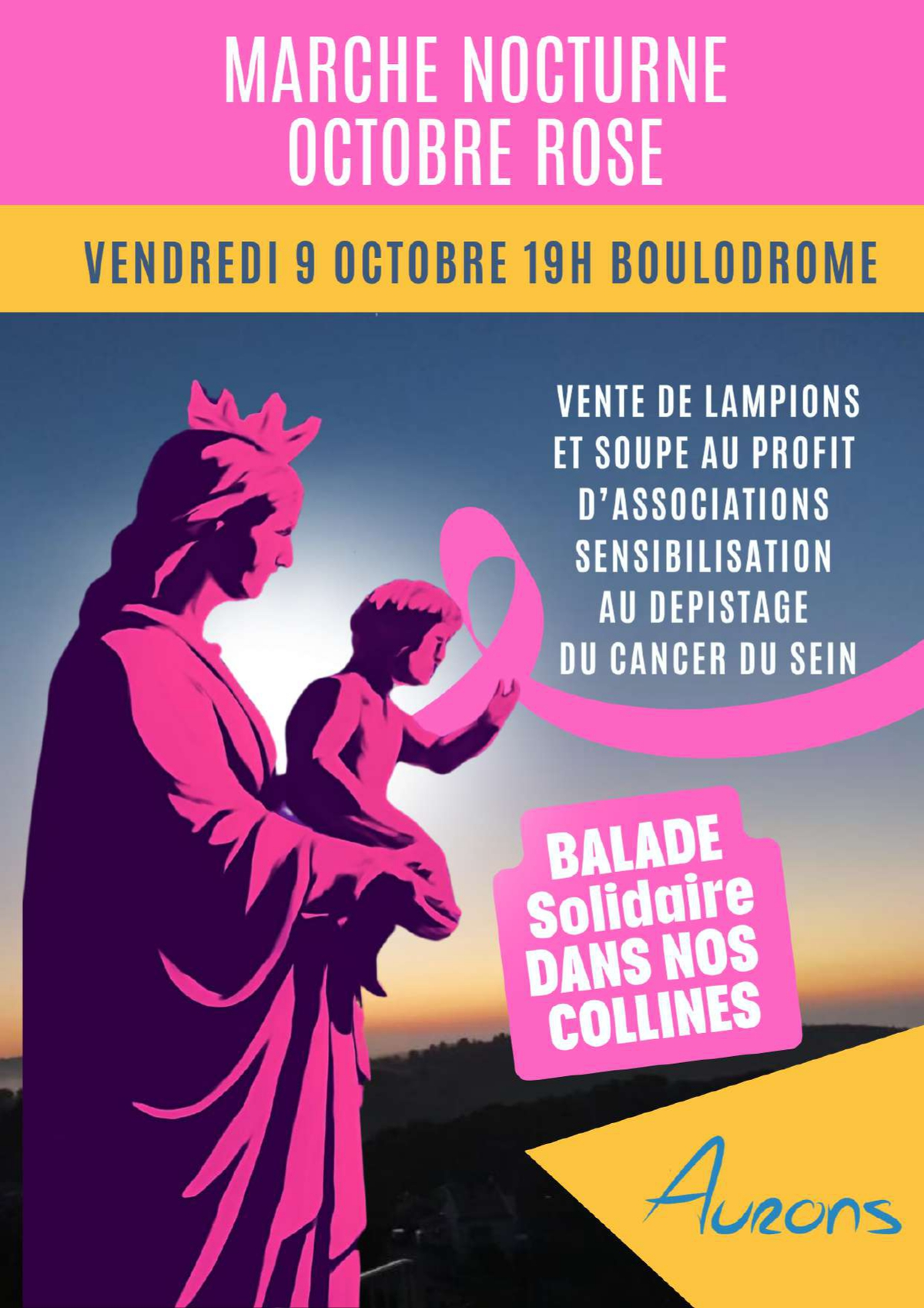 Marche nocturne octobre rose