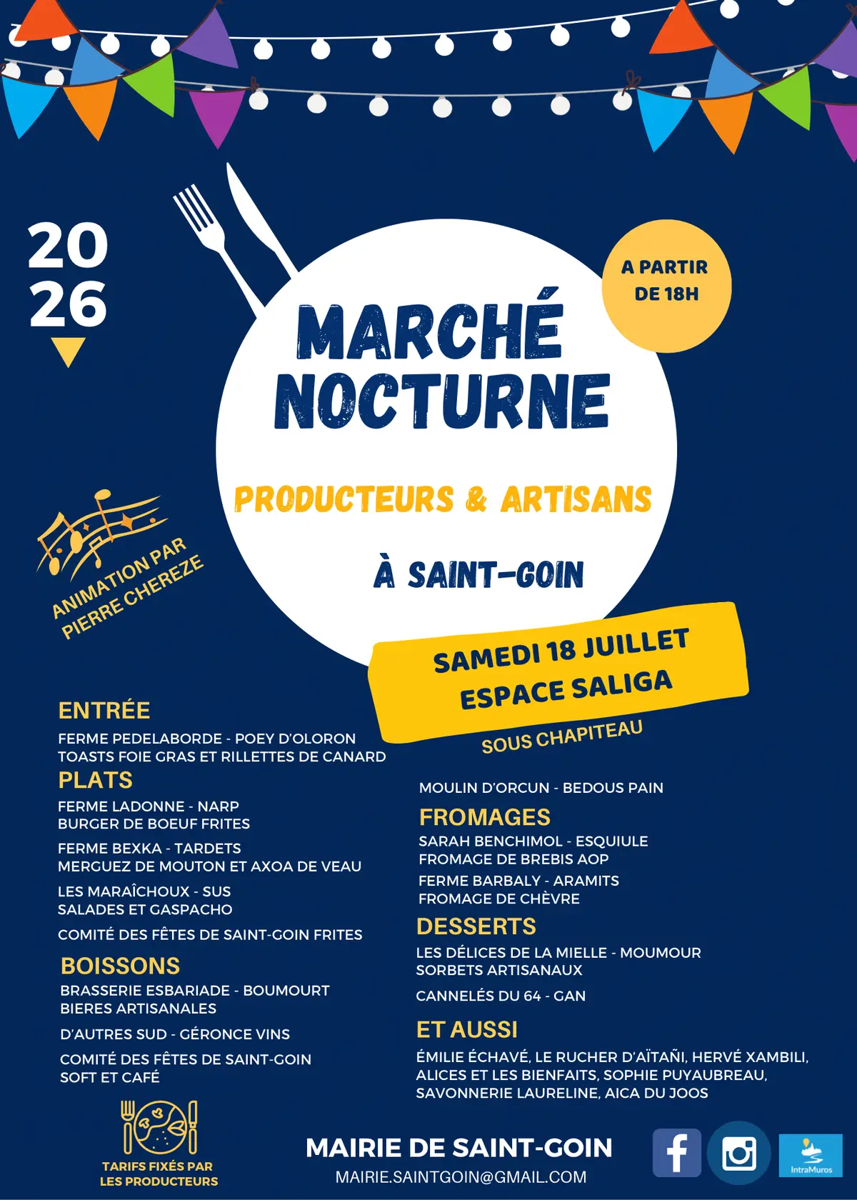 Marché  nocturne - Saint Goin
