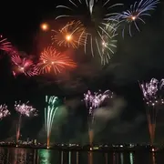 Marché pique-nique et feu d'artifice