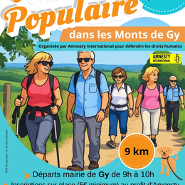 Marche populaire au profit d'Amnesty International à Gy
