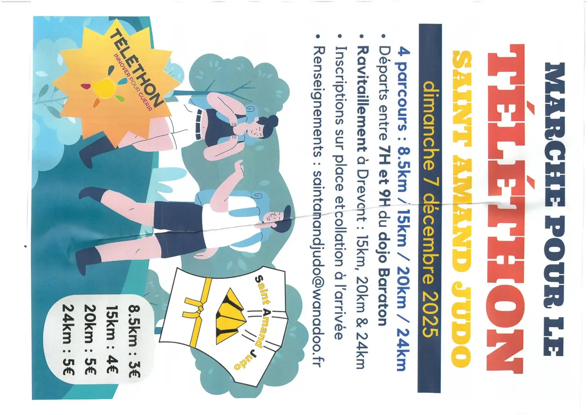 Marche pour le Téléthon Saint Amand Judo