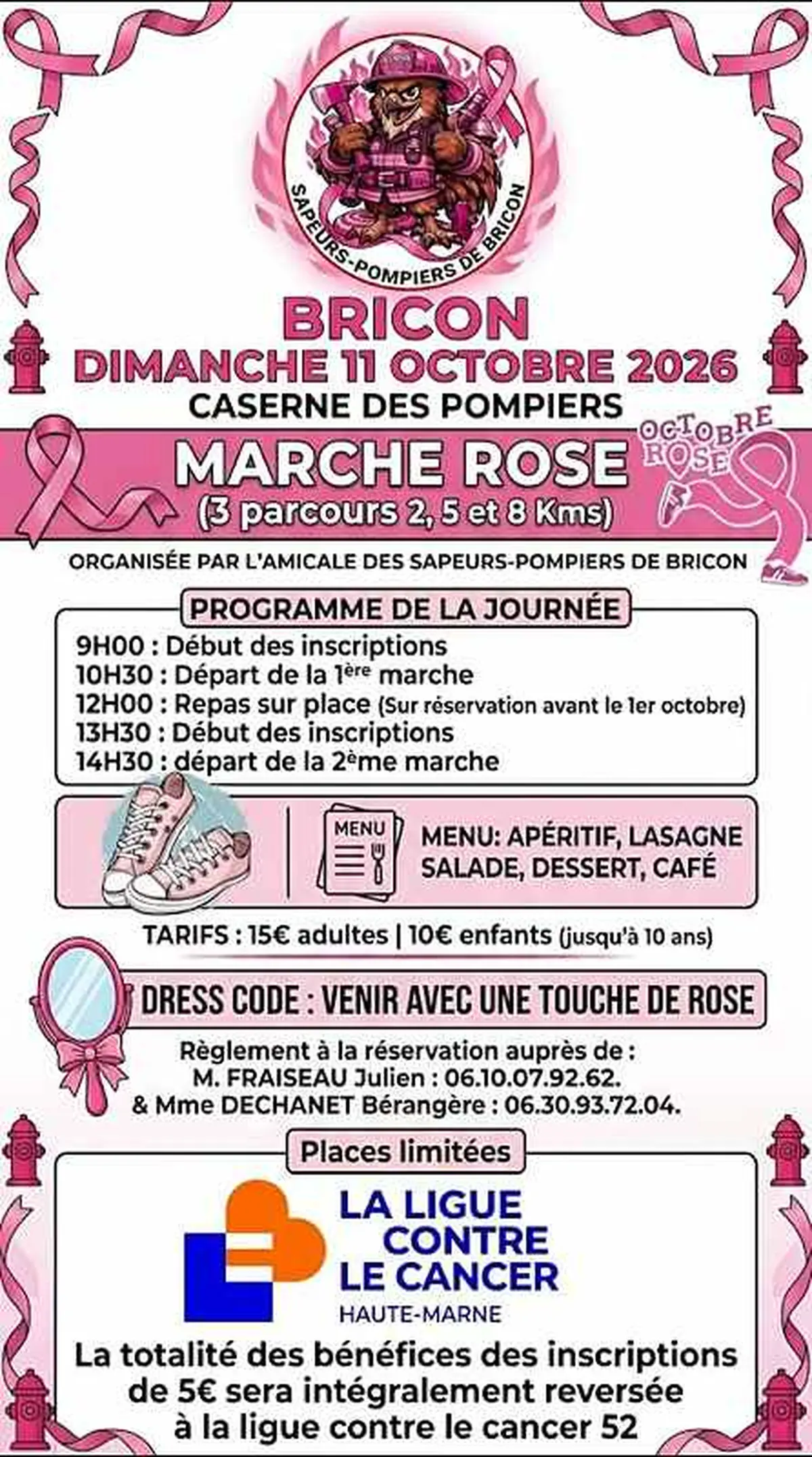 Marche rose à Bricon