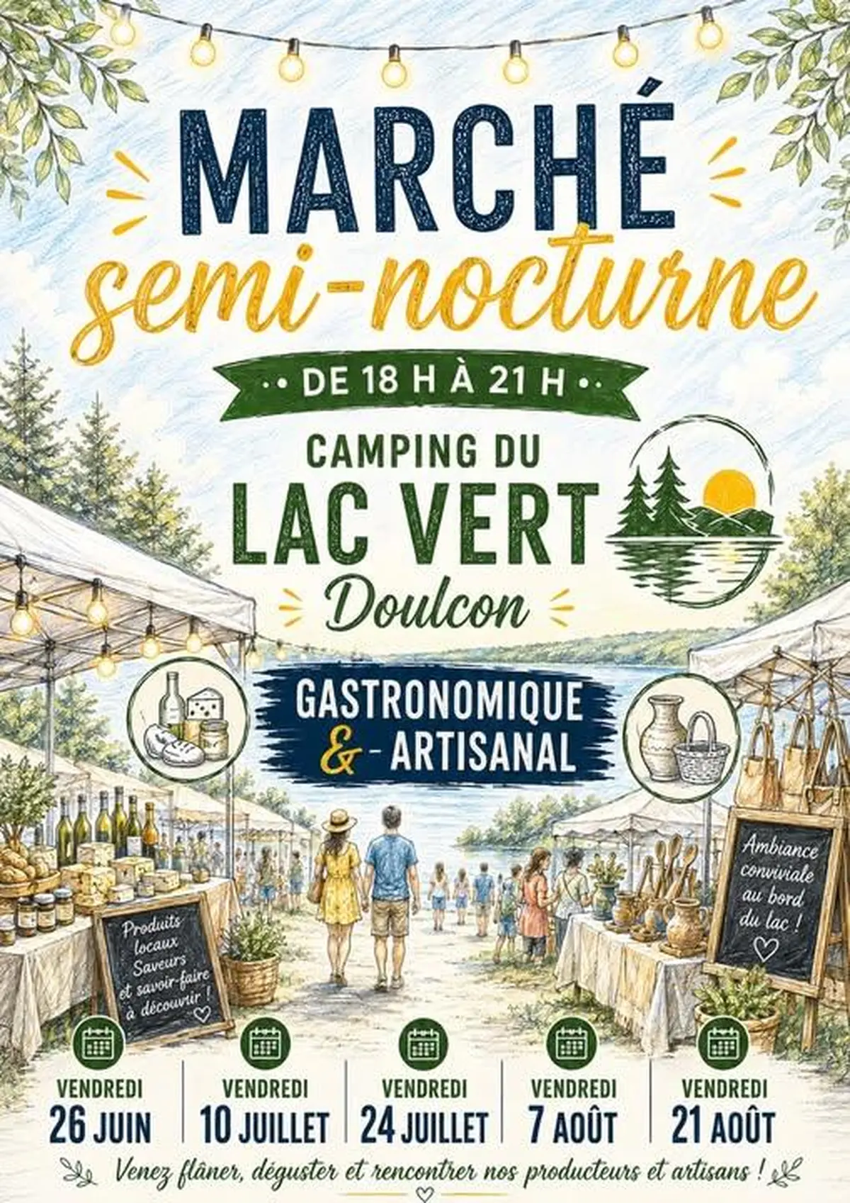 Marché semi-nocturne au Lac Vert