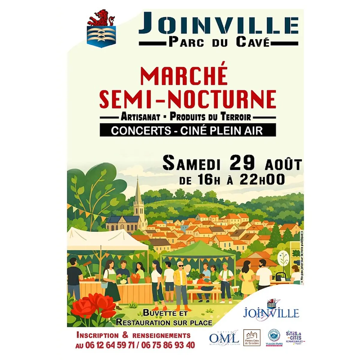 Marché semi-nocturne et cinéma en plein air