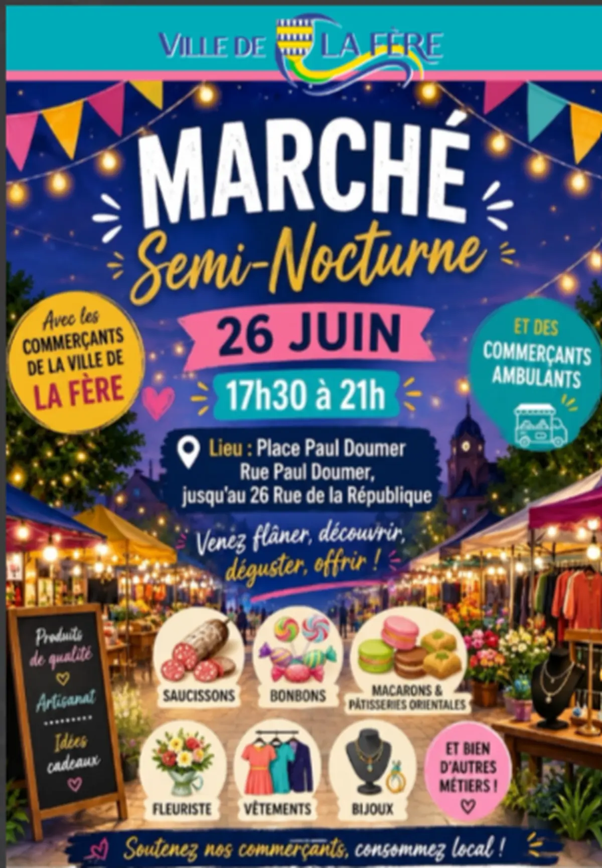 Marché semi-nocturne La Fère