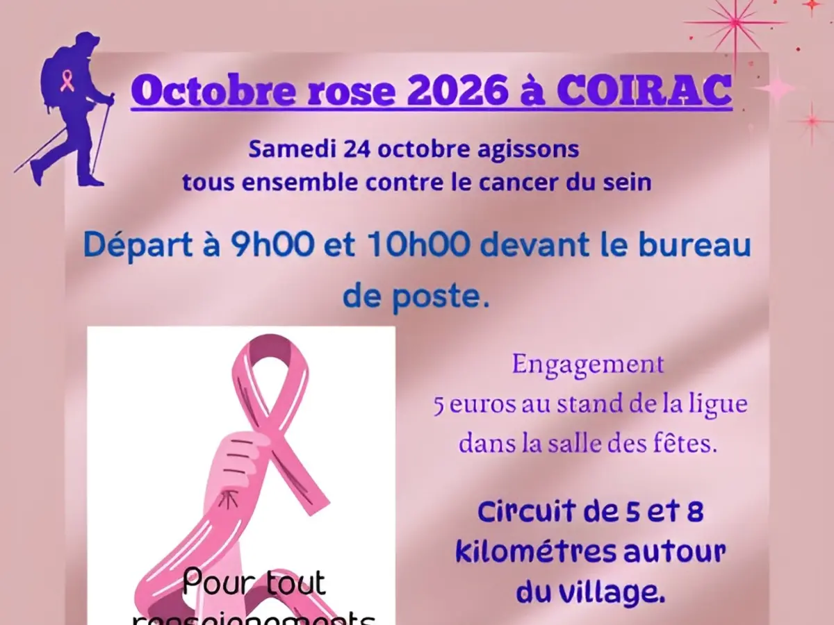 Marche solidaire octobre rose à Coirac