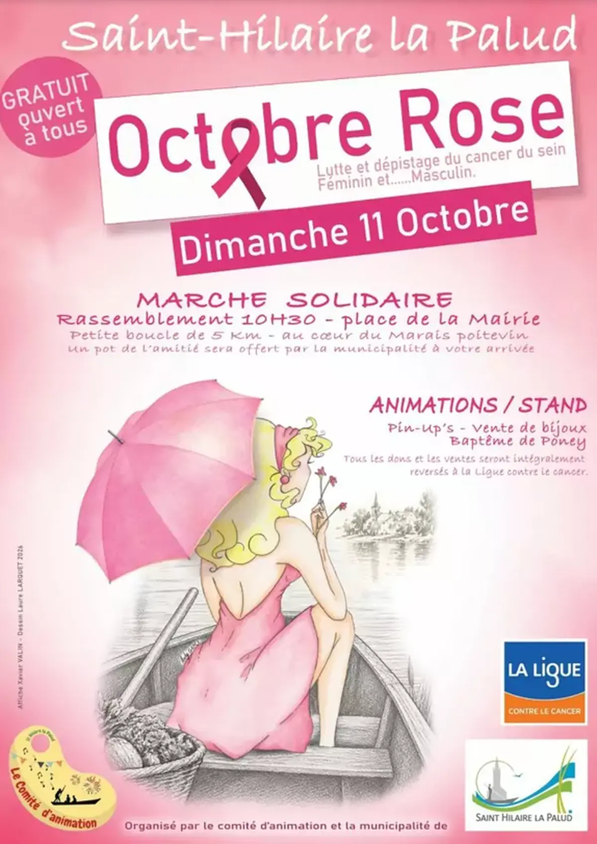 Marche solidaire pour Octobre rose à Saint-Hilaire-la-Palud