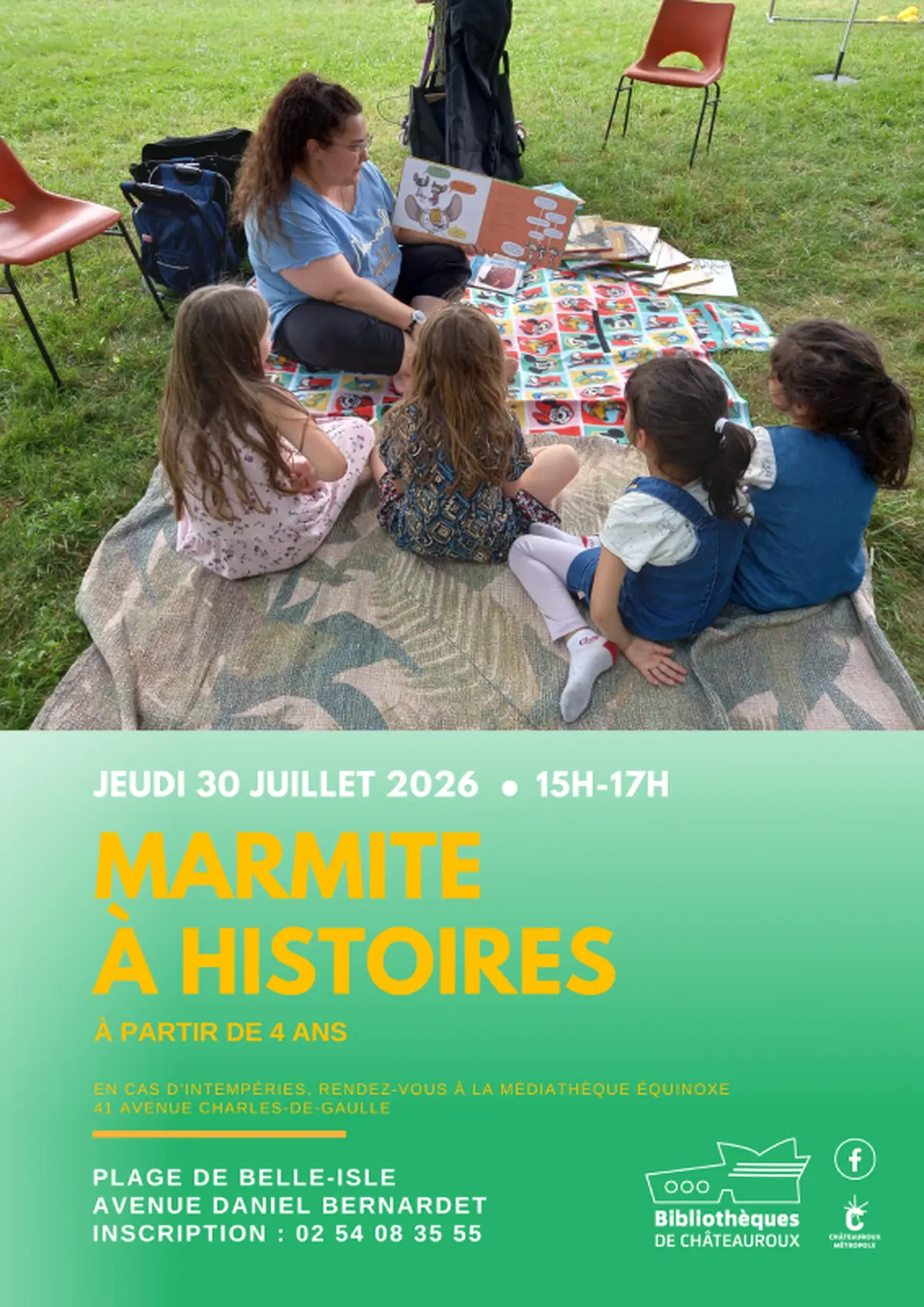 Marmite à histoires à la plage