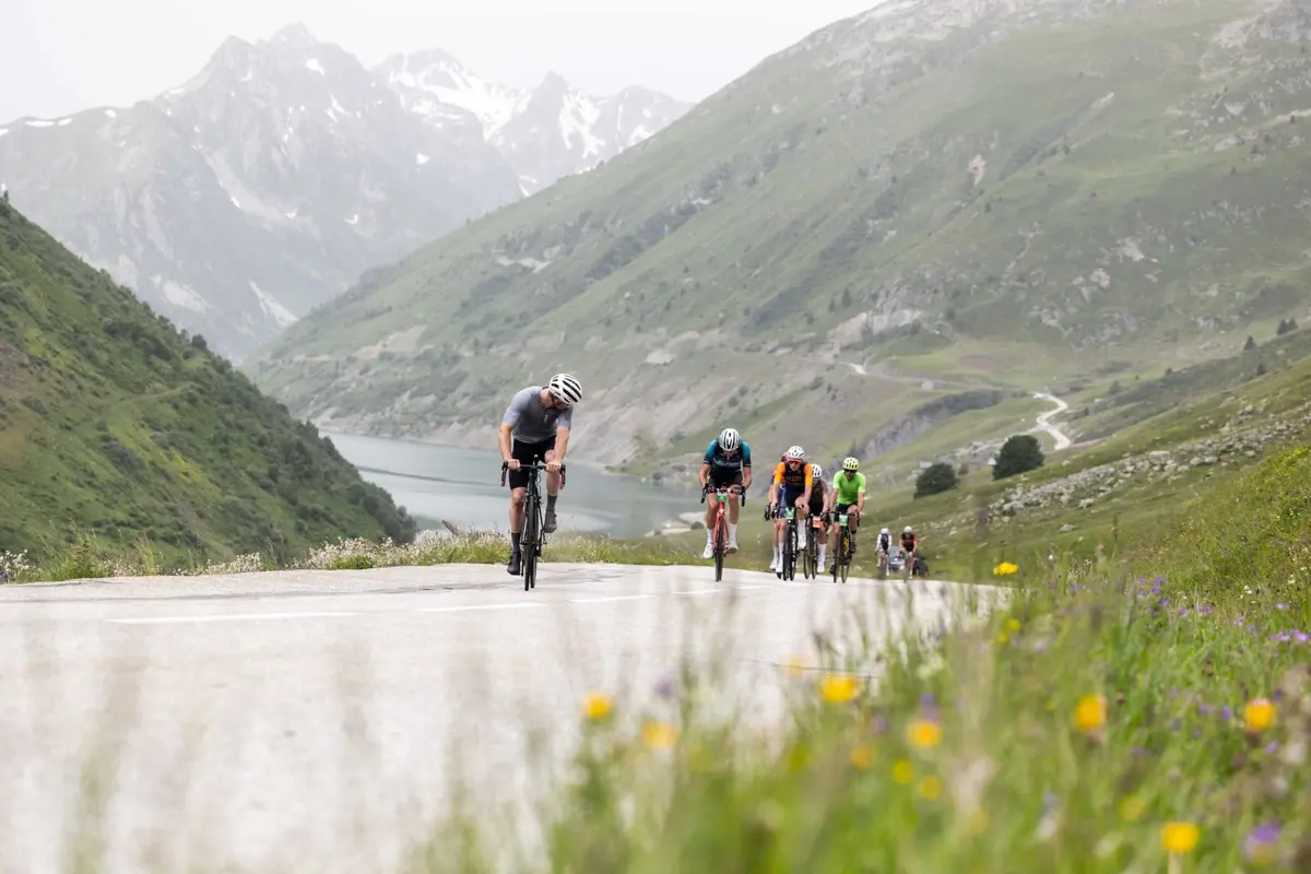 Sur le parcours de la Marmotte Granfondo